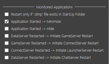 Inspector - Restart Options