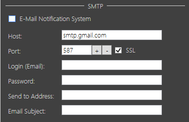 Inspector - SMPT Settings