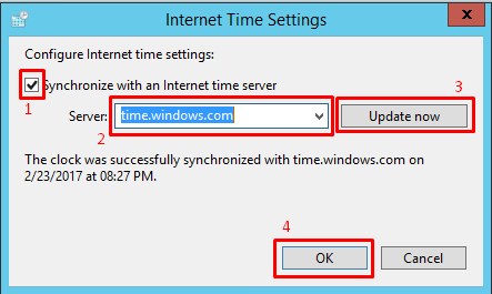 Step 4 - Internet Time Sync