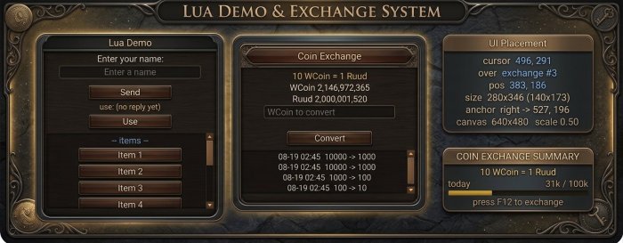 Lua UI Extension: Build Your Own In-Game Interfaces in Pure Lua